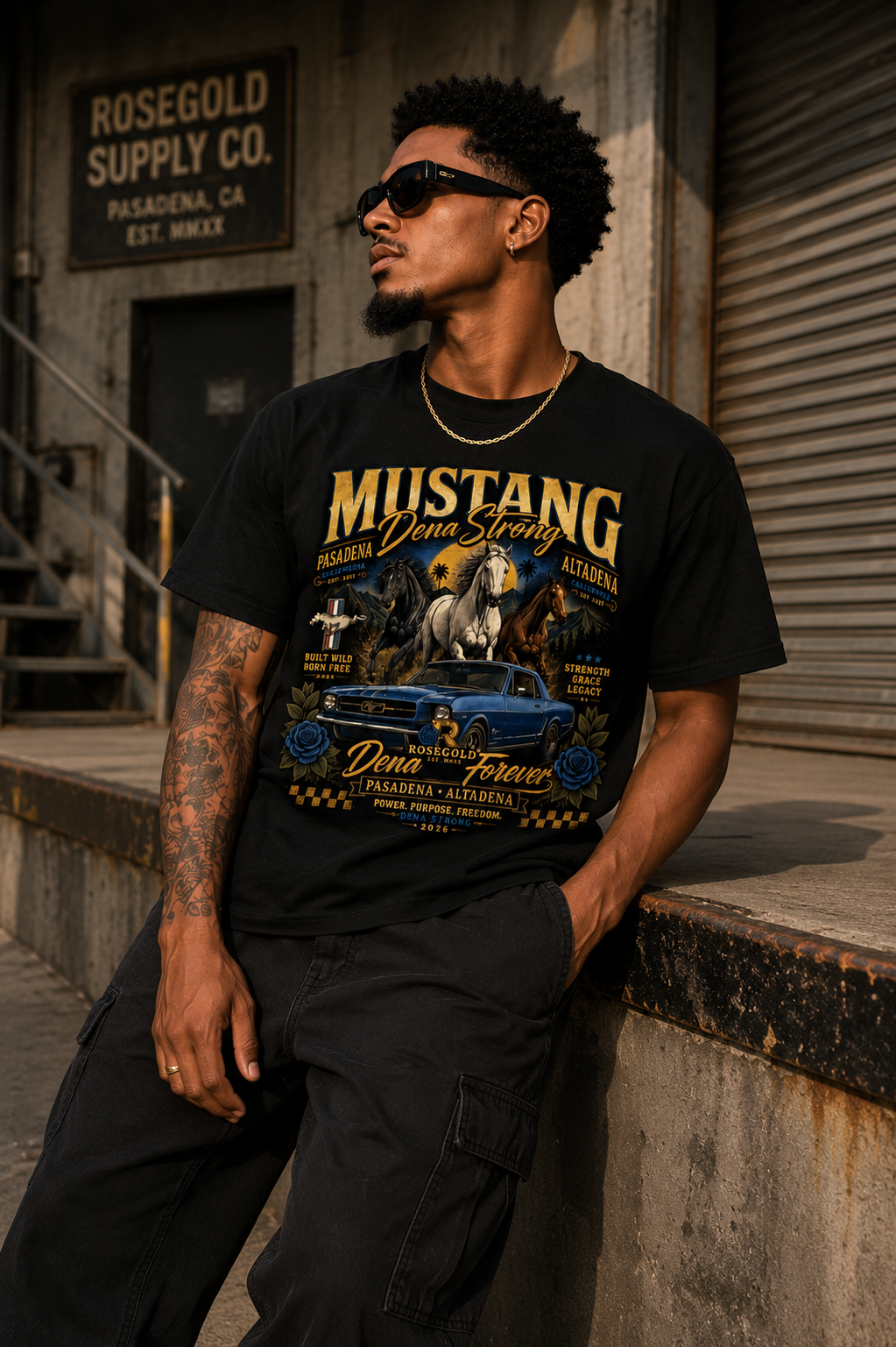 MUSTANG - Blue and Yellow