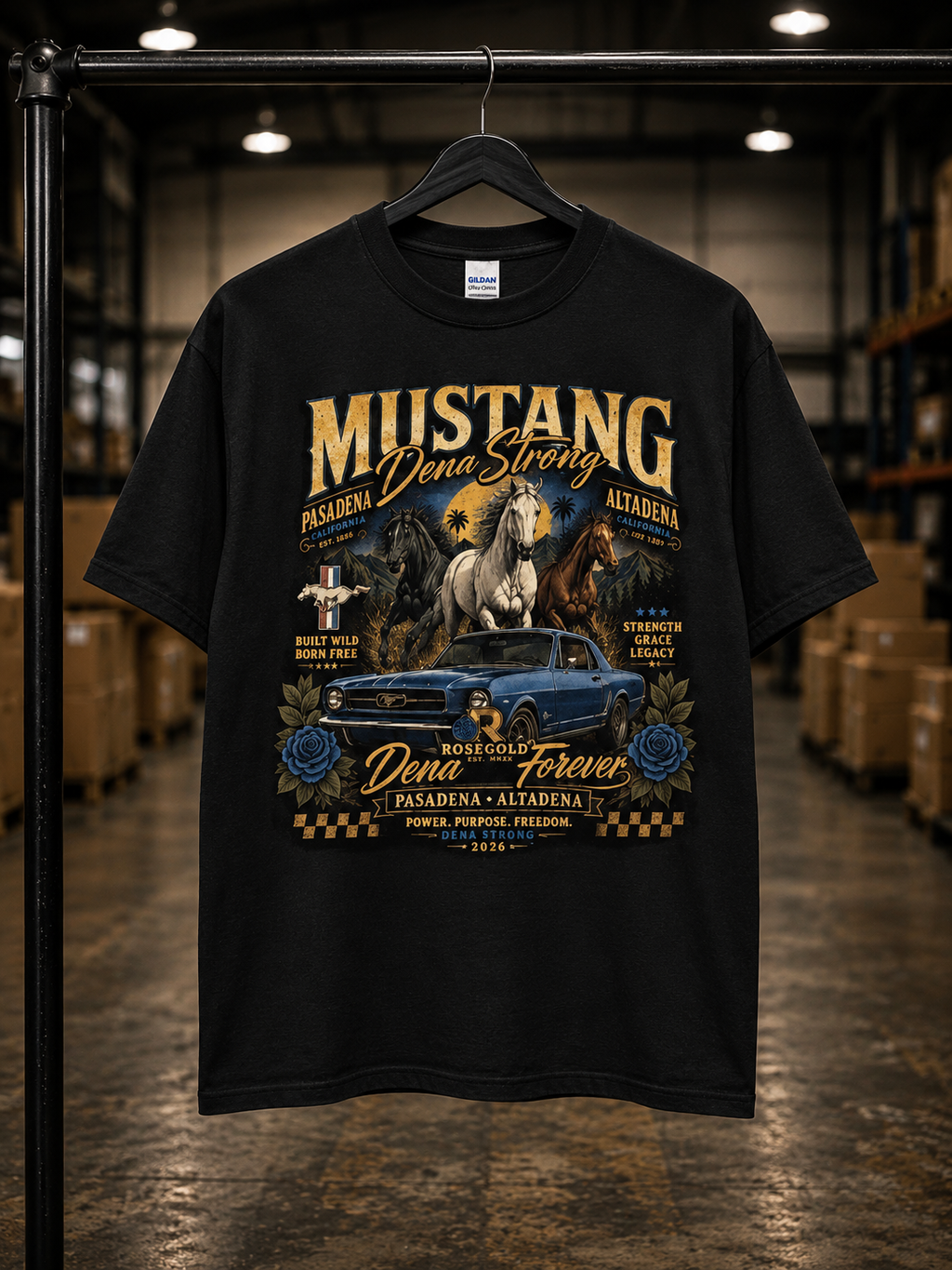 MUSTANG - Blue and Yellow